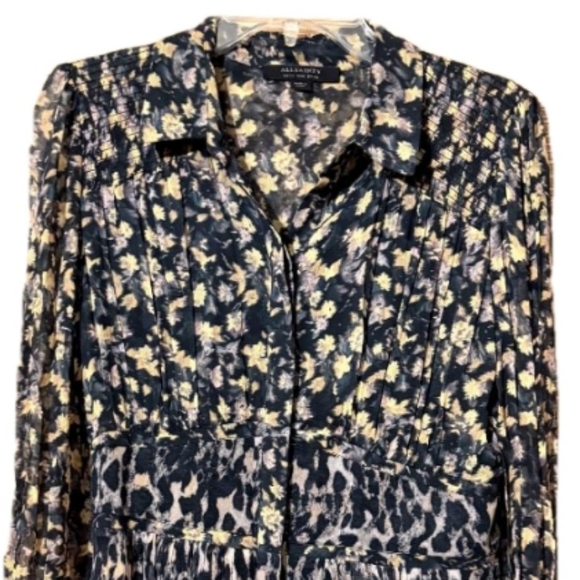 All Saints Liza Asa Hi/Lo Dress Size 6 - Picture 6 of 13